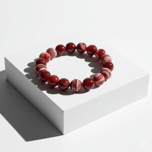 VLUKY - [Mulberry Wood] Red Agate Bracelet
